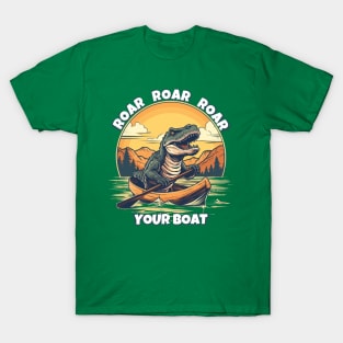 Dinosaur Roar Roar Roar Your Boat T-Shirt